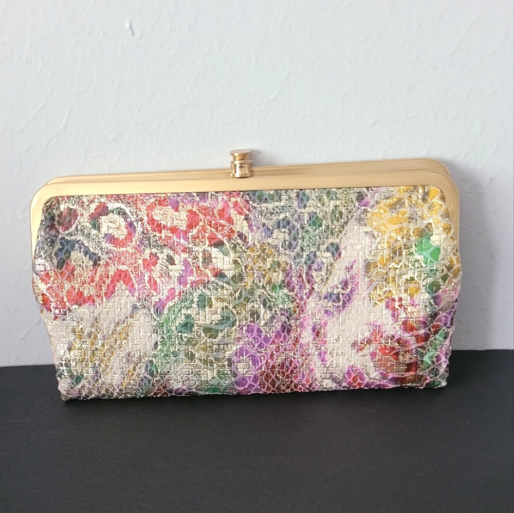Hobo - Lauren Leather Rainbow Cheetah Clutch-Wallet-NWOT